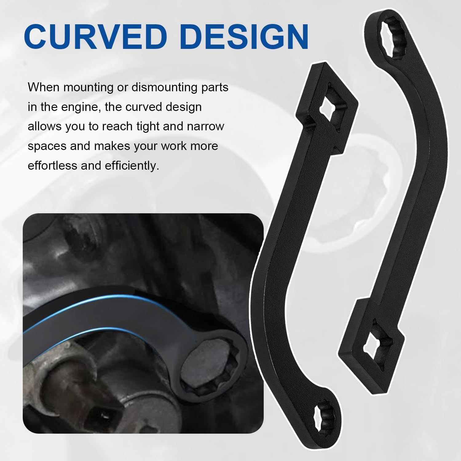 12MM & 15MM 12-Point Turbo Charger Bolt Wrench Tool Pair with 1/2 Drive for Cummins ISB 5.9L and 6.7L Turbo Diesel Engines Replaces for 9866B 9866A 9866